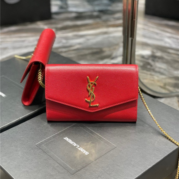 Saint Laurent 생로랑 업타운 엔벨로프 체인 지갑 607788