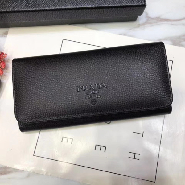 Prada 프라다 여성용 모노크롬 장지갑 블랙,레드,핑크