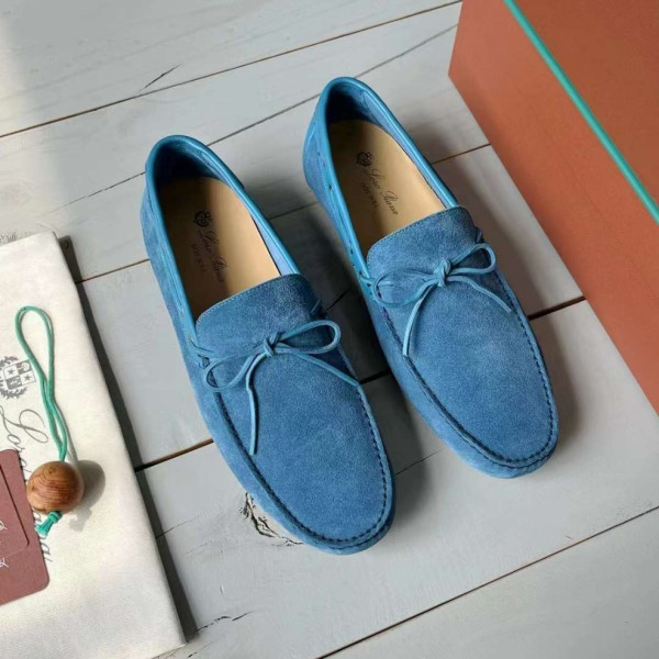 [Loro Piana] 로로피아나 도트 솔 워크 모카신
