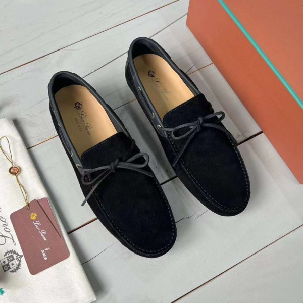 [Loro Piana] 로로피아나 도트 솔 워크 모카신