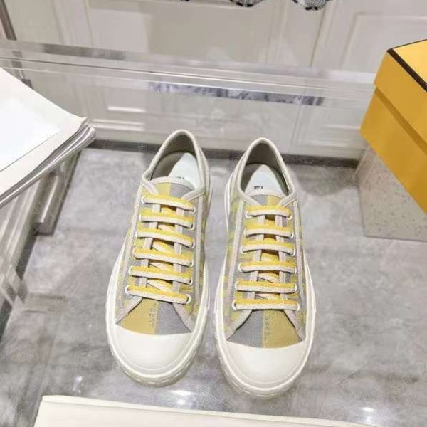 [Fendi] 펜디 도미노 캔버스 로우탑 스니커즈