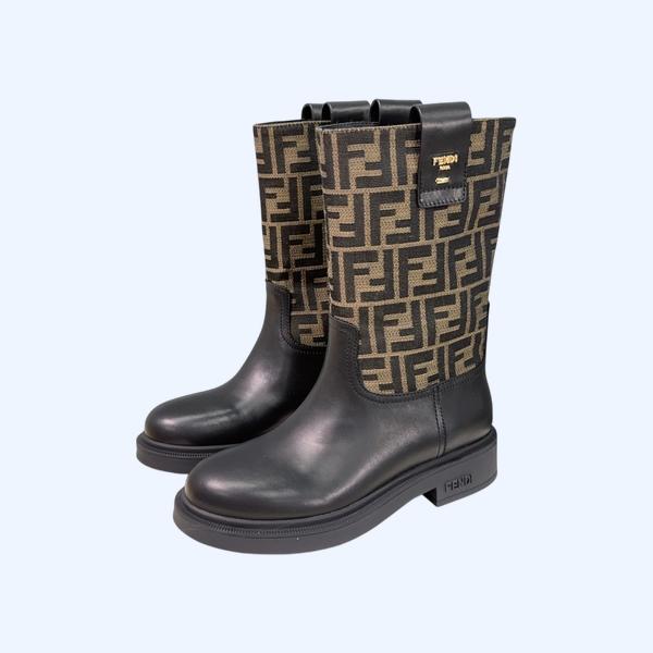 [ Fendi ] 펜디 가죽 미들 부츠