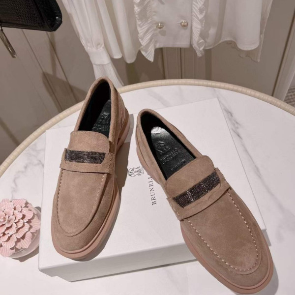 [Brunello Cucinelli] 브루넬로 쿠치넬리 모닐리 스웨이드 페니 로퍼