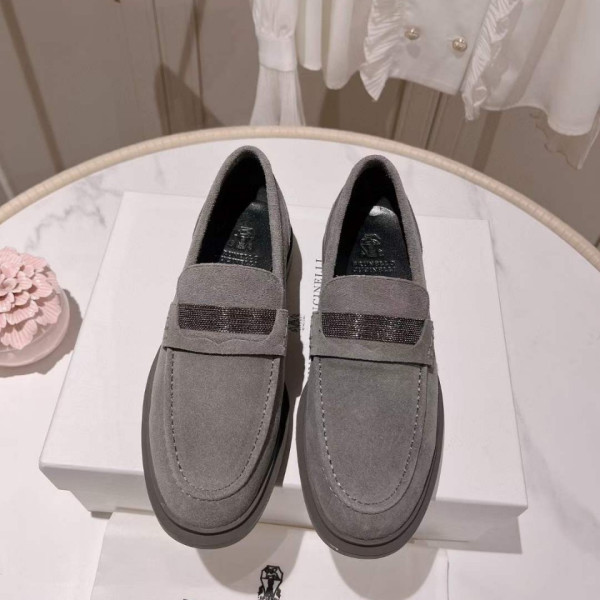 [Brunello Cucinelli] 브루넬로 쿠치넬리 모닐리 스웨이드 페니 로퍼