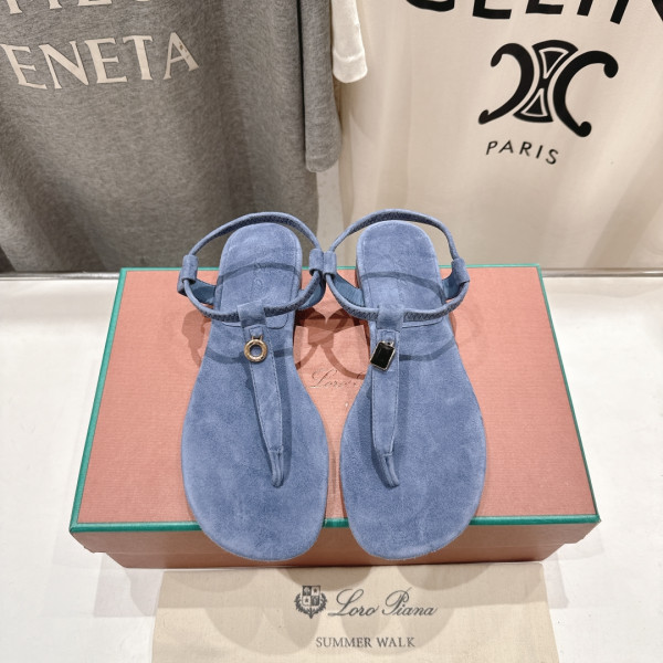 [ Loro Piana ] 로로피아나 민딜 스웨이드 샌들