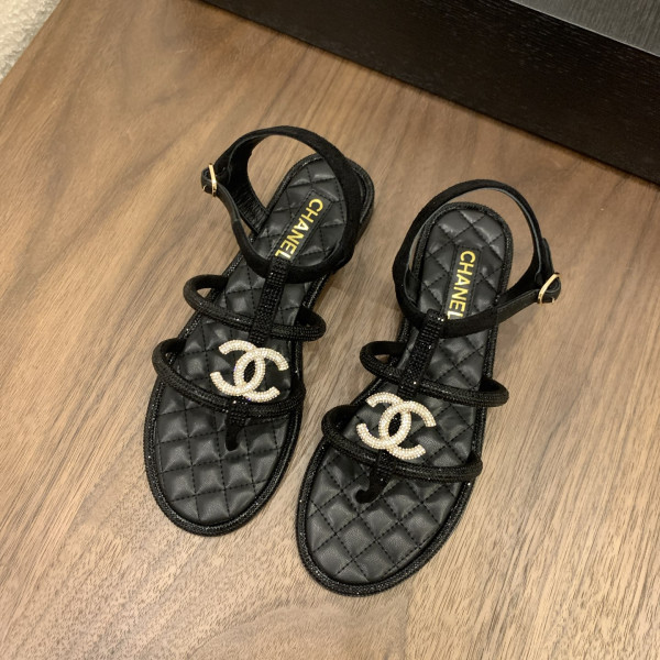 [ Chanel ] 샤넬 CC 스트랩 쪼리 샌들