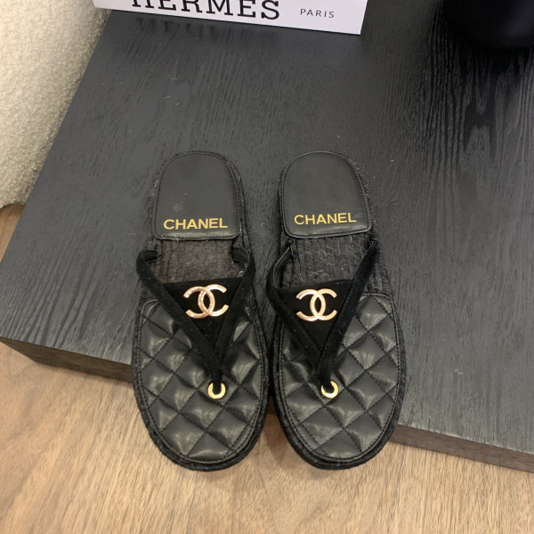 [ Chanel ] 샤넬 퀼팅 에스파듀 쪼리 샌들