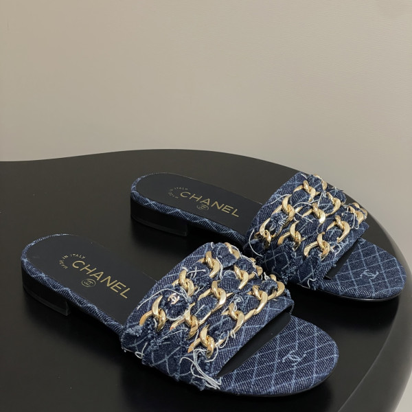 [ Chanel ] 샤넬 골드 체인 뮬