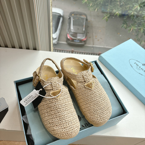 [ Prada ] 프라다 크로셰 샌들