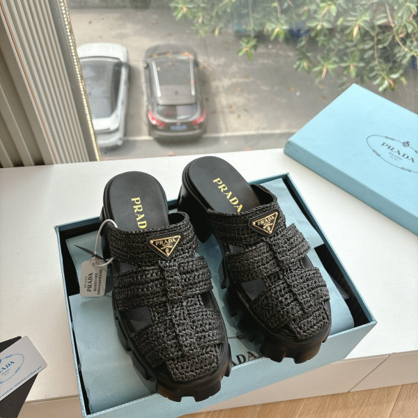 [ Prada ] 프라다 크로셰 뮬