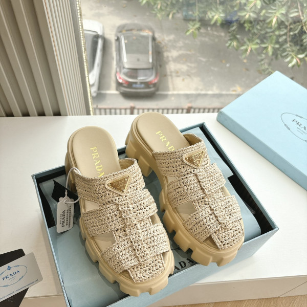 [ Prada ] 프라다 크로셰 뮬