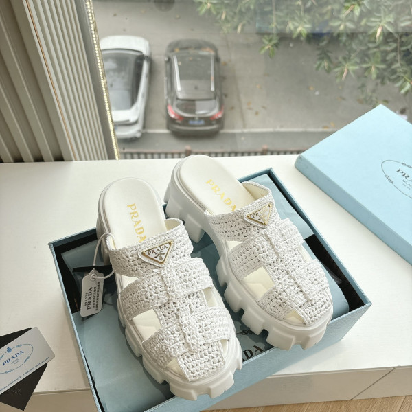 [ Prada ] 프라다 크로셰 뮬