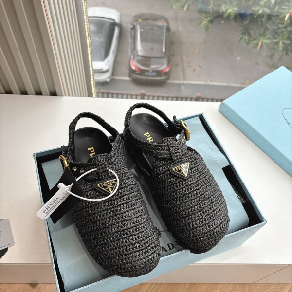 [ Prada ] 프라다 크로셰 샌들