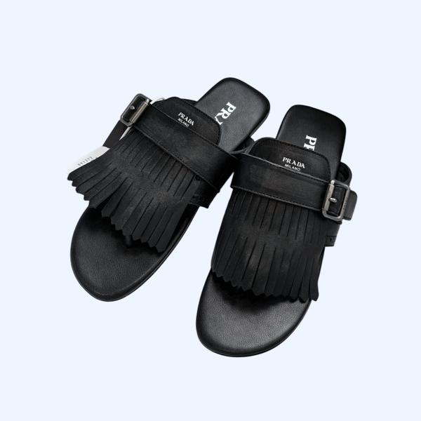 [ Prada ] 프라다 셔플 가죽 통 샌들