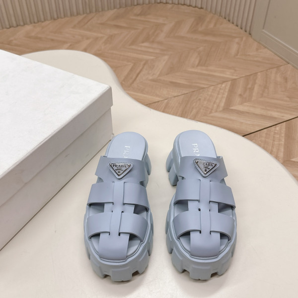 [ Prada ] 프라다 러버 모놀리스 슬라이드