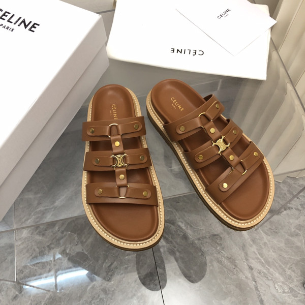 [ Celine ] 셀린느 티피 슬라이드 샌들