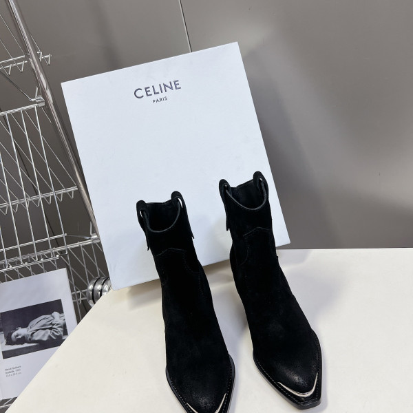 [ Celine ] 셀린느 스웨이드 앵클 부츠