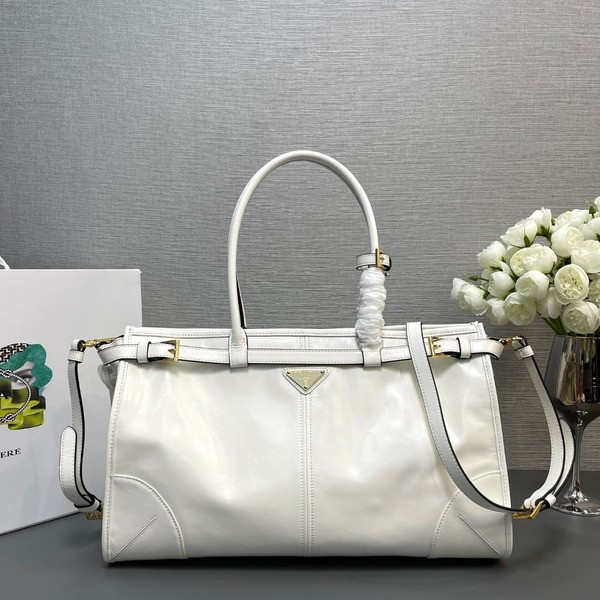 [ Prada ] 프라다 보니 라지 가죽 핸드백
