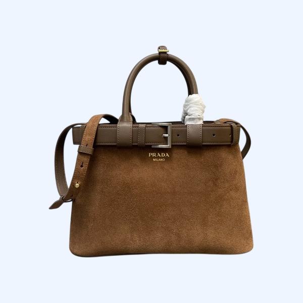 [ Prada ] 프라다 벨트 미디엄 스웨이드 버클 백