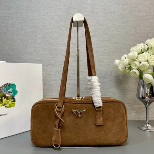 [ Prada ] 프라다 스웨이드 탑 핸들 백