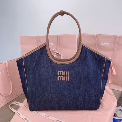 [ Miu Miu ] 미우미우 아이비 데님 토트백