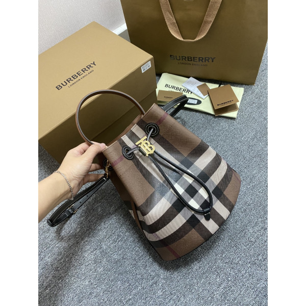 버치 브라운 버킷백