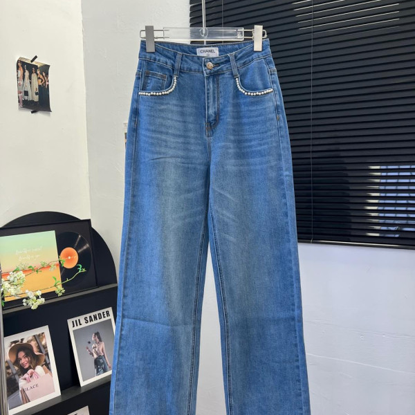 샤넬 비즈 데님팬츠