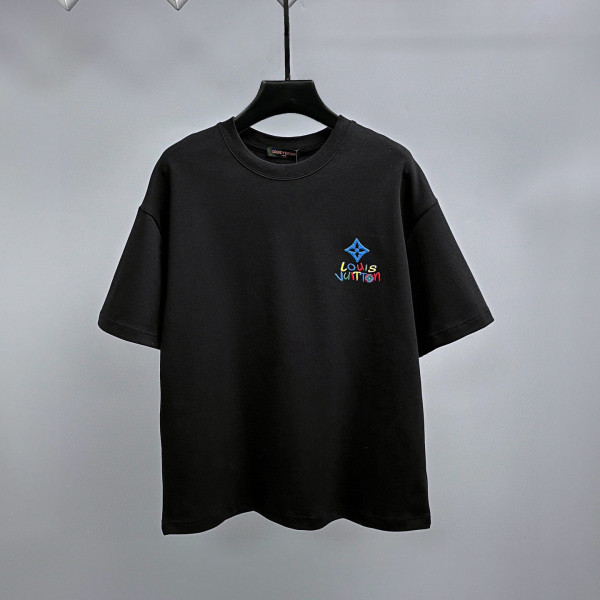 LV 자수 반팔 티셔츠