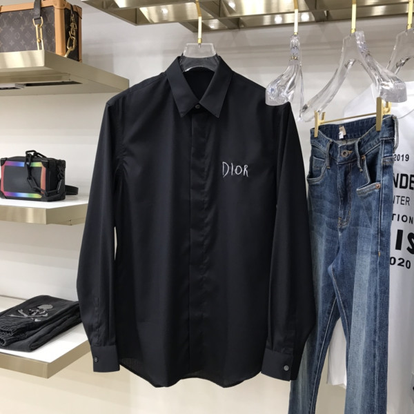 디올 자수 로고 클래식 셔츠