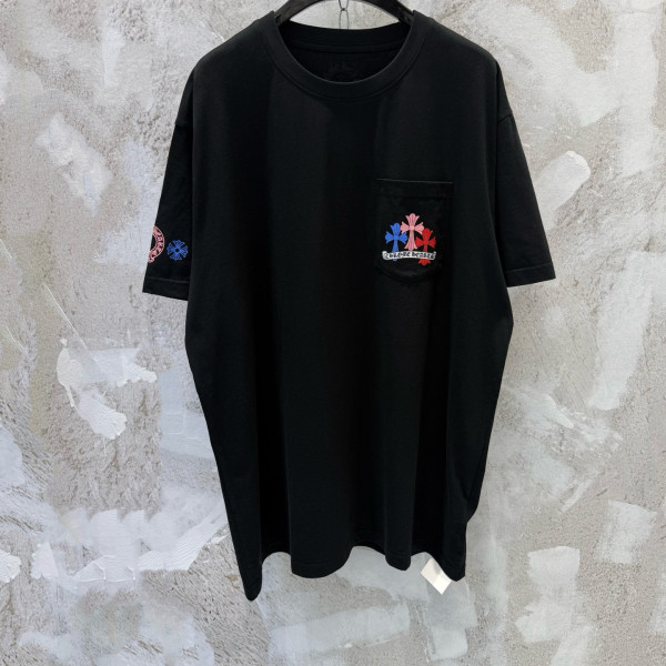 컬러 크로스 숏슬리브 T
