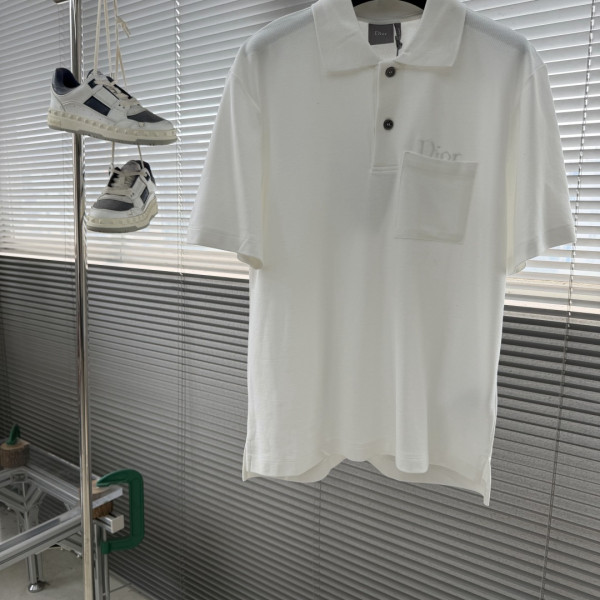 포켓 자수 코튼 POLO 셔츠