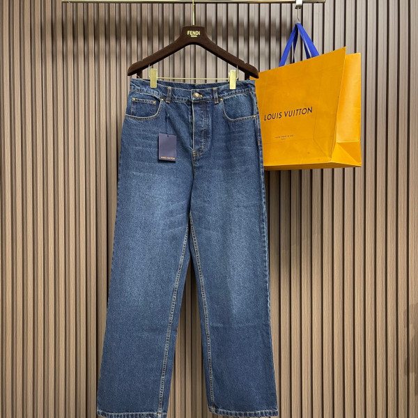 모노그램 포켓 데님 재킷 청바지 세트