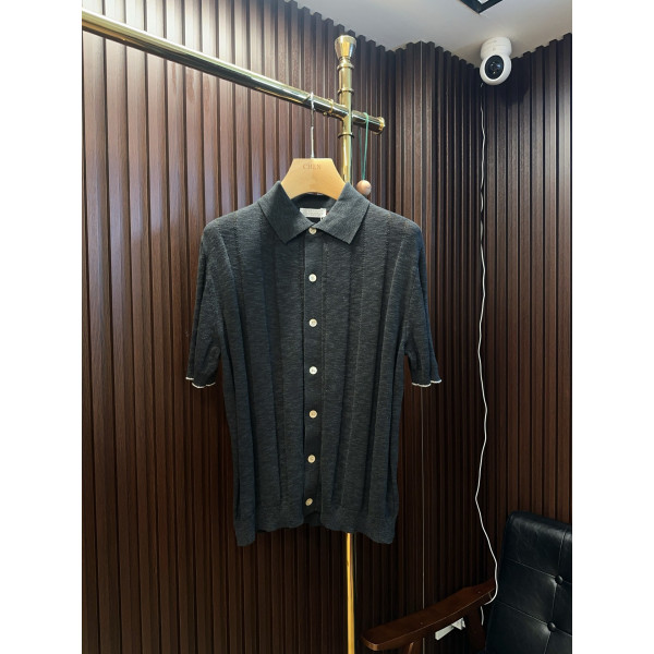 플립 칼라 니트 폴로 셔츠