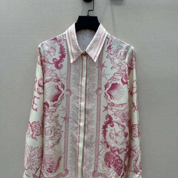 산호🪸해성🪼베壳🐚 위치 지정 인화 진실 실크 셔츠