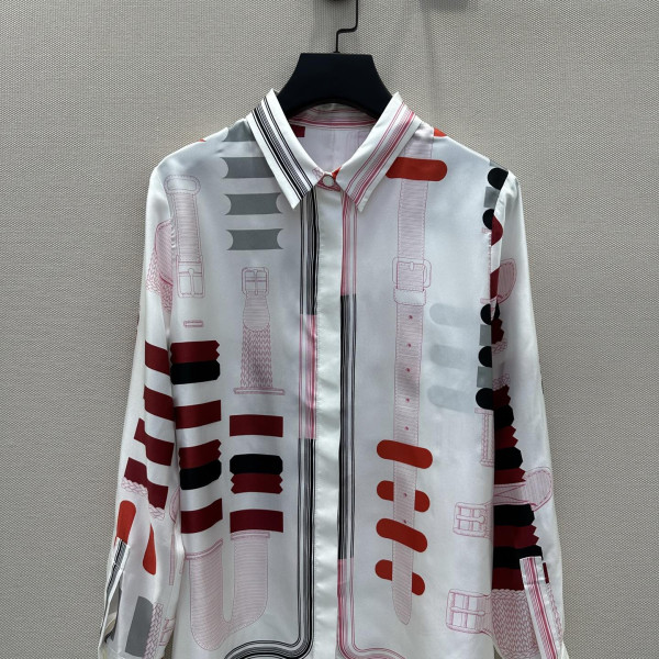 인화 진사 실크 셔츠