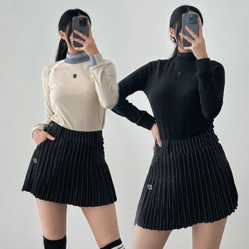 어메e징크리 여성 에어로 다이나믹 아코디오 하이넥 티셔츠