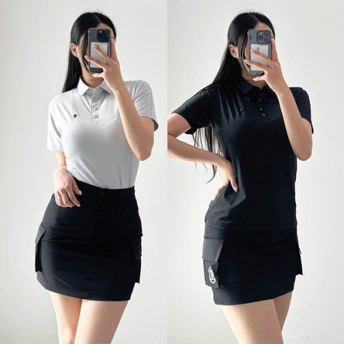 어메e징크리 여성 아코디오 카라 티셔츠