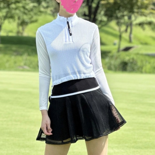 G포어 쿨 터치 하이브리드 하프집 스웨터 (WOMEN)