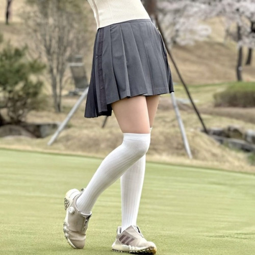 랑V블랑 울 블랜드 플리츠 스커트 (WOMEN) 그레이