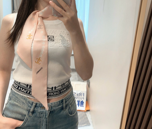 로고 실크 스카프