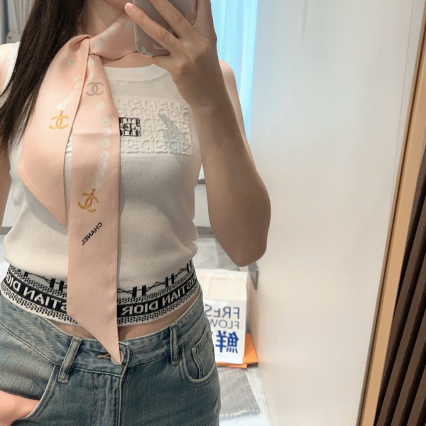 로고 실크 스카프