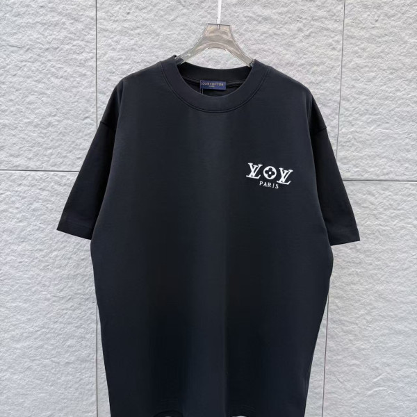 레이저 컷팅 패치 자수 크루넥 반팔 티셔츠