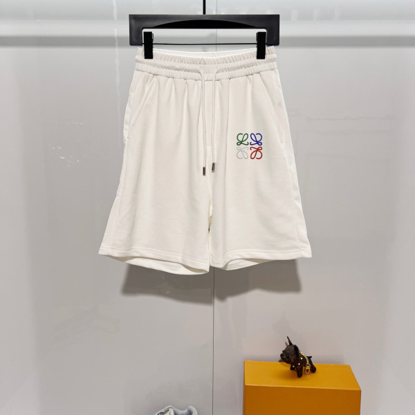 컬러 자수 로고 캐주얼 반바지 세트