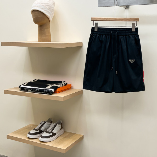서머 리미티드 배색 드로스트링 캐주얼 반바지