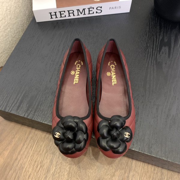 [ Chanel ] 샤넬 까멜리아 플랫 슈즈