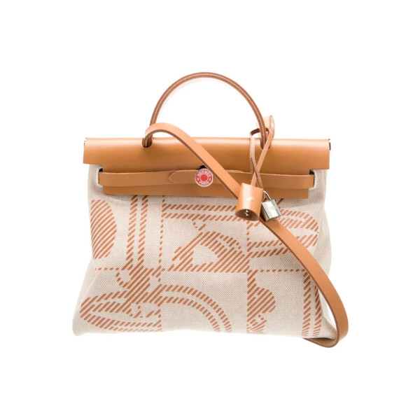 에르백 핸드백 가죽 Hermès 베이지 가죽