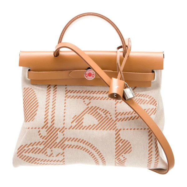 에르백 핸드백 가죽 Hermès 베이지 가죽