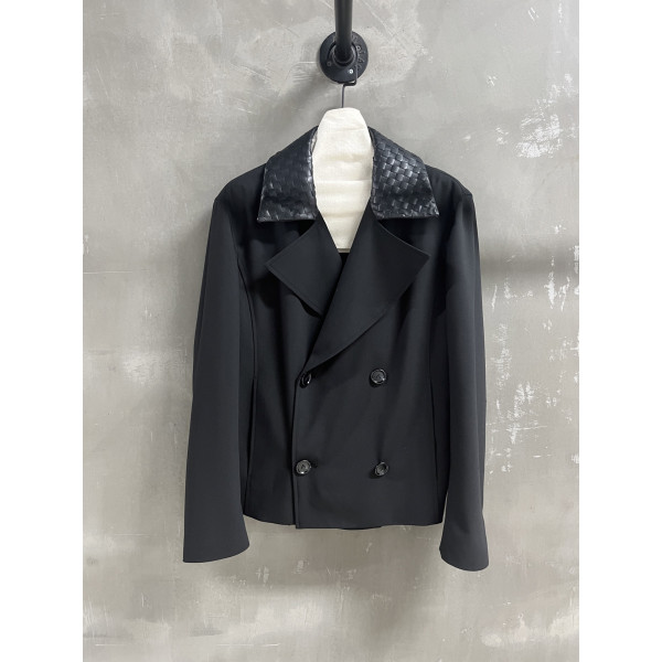 빈티지 데님 바안 자켓 양피 위빙 패치워크 자켓